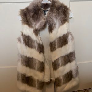 WHBM fur vest